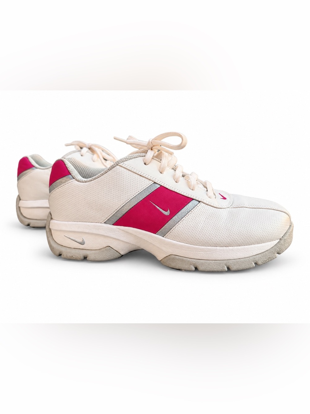 Nike Performance 309888-106 Women’s White & Pink/Red Golf Shoes